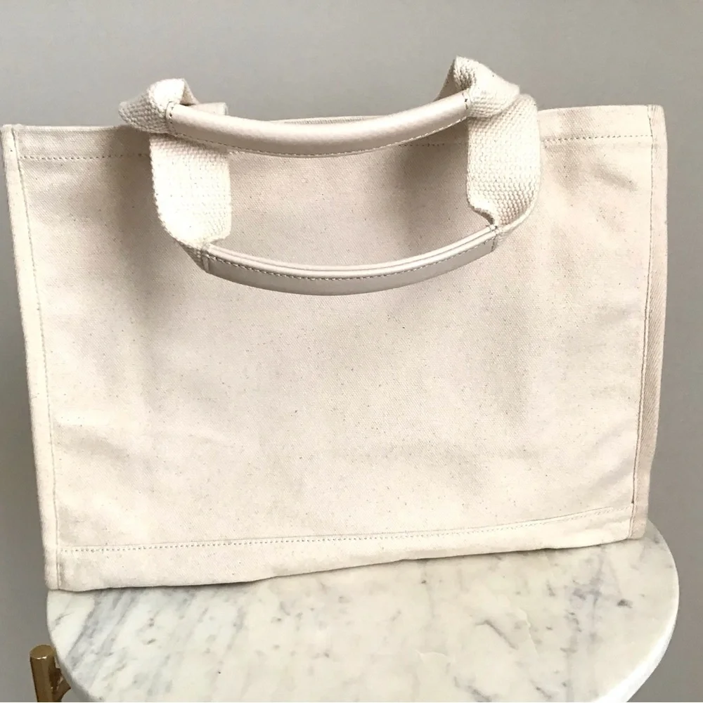 Anthropologie Canvas City Tote Bag Crossbody Satchel Paris New With Tag - Picture 6 of 11